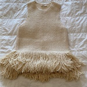 Old Celine S/S 2015 Phoebe wool knit finge tank